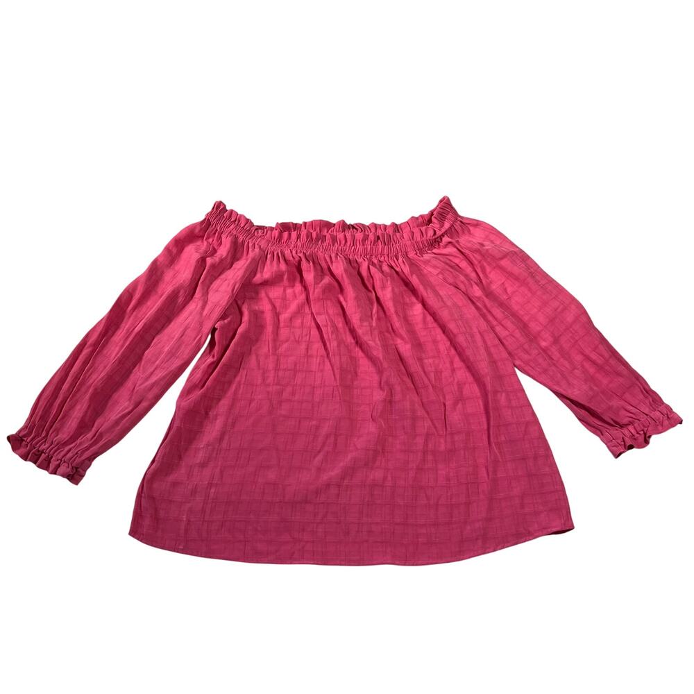 Ann Taylor Off the Shoulder Top Blouse Size XL Euro Summer Vacation Relaxed Fit